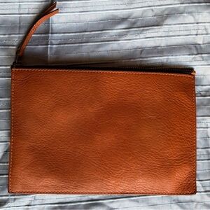 Madewell Tan Leather Wristlet